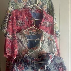 Izod Men's Casual Button Down Shirts - Red, White, Blue